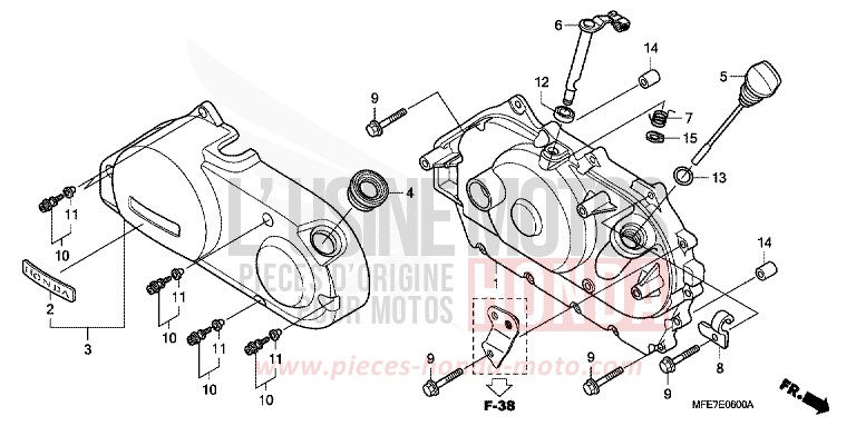 KURBELGEHAEUSEABDECKUNG von Shadow Aero GRAPHITE BLACK (NHB01) von 2007